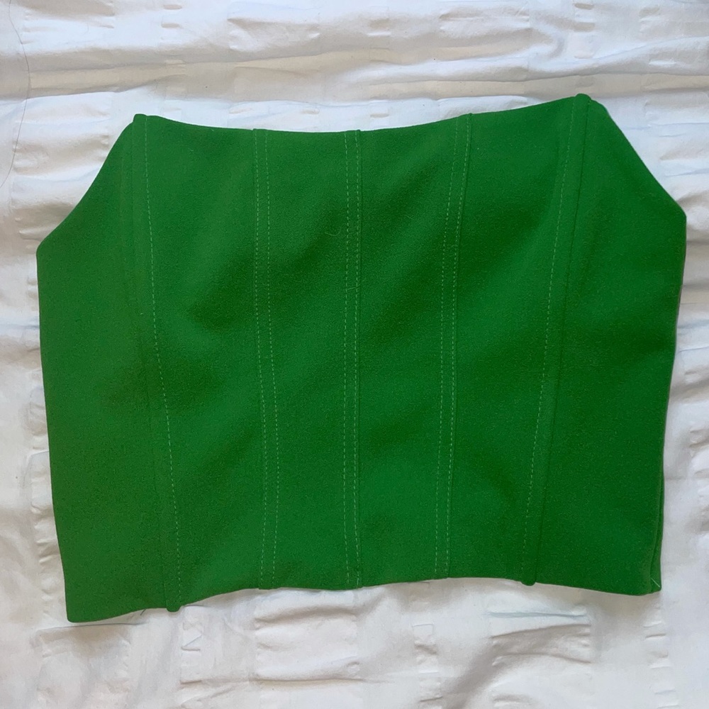 Green Corset Tube Top